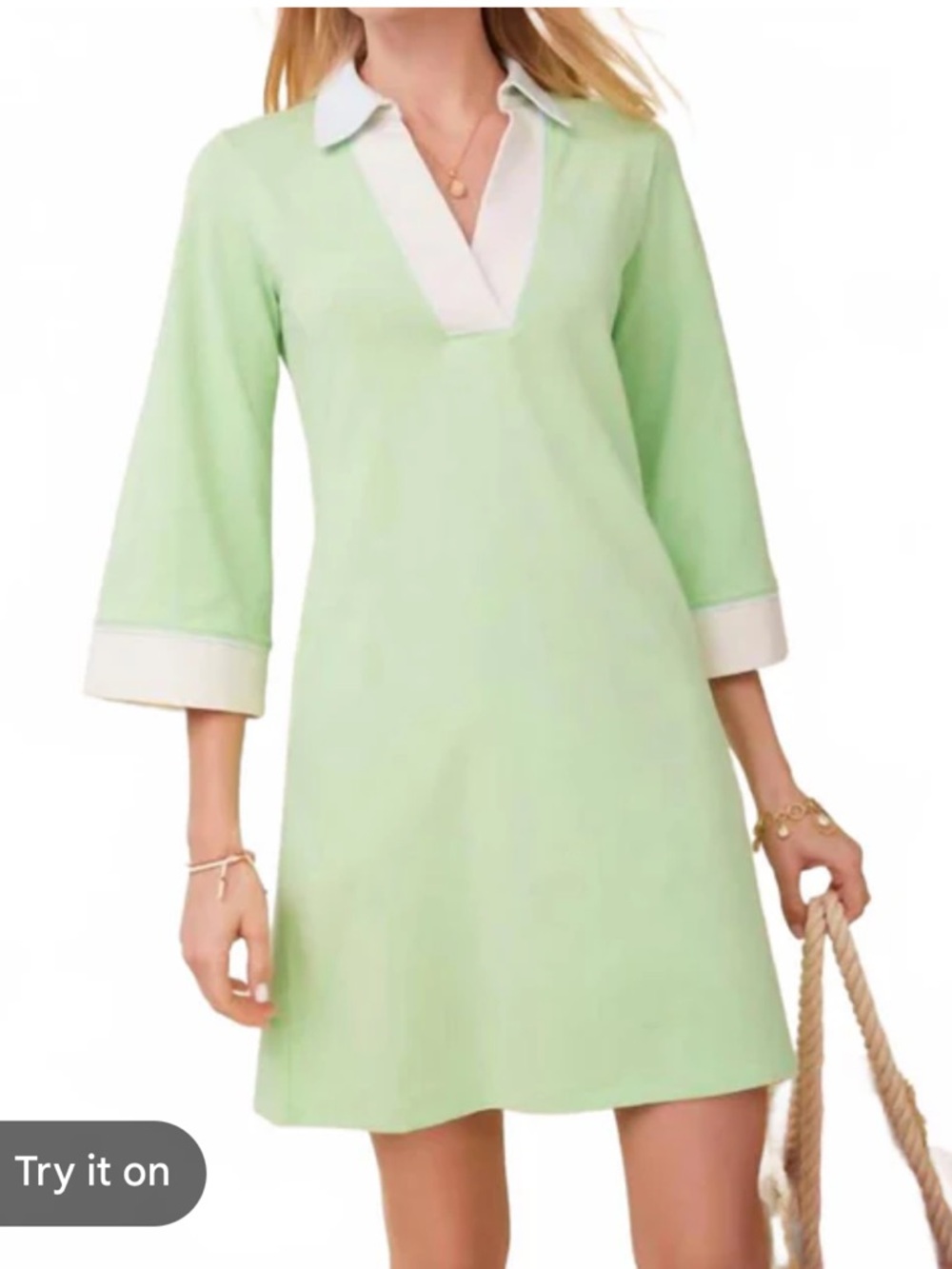 Spartina 449 Taylor jersey dress in pistachio green